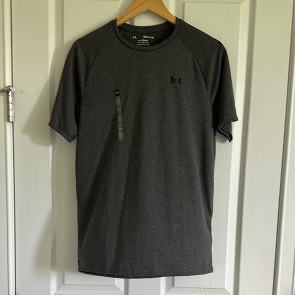 Under Armour Gray Short Sleeve The Tech Tee NWT - Picture 1 of 7